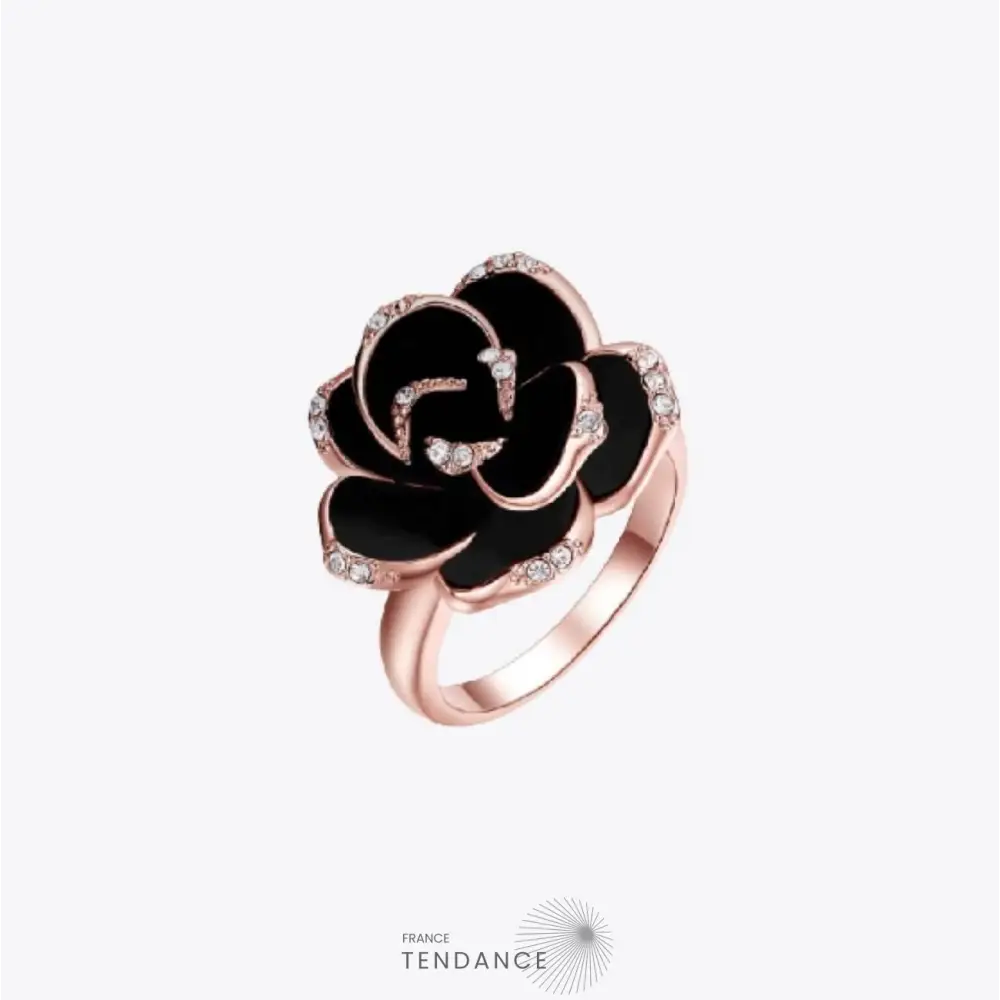 Bague Fleur Noire | France-Tendance