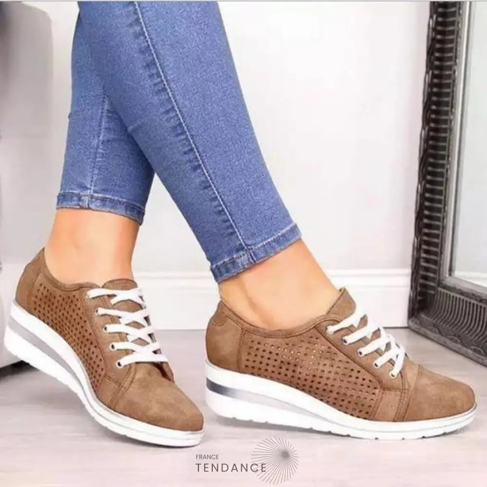 Baskets à Plateforme Avec Bande Argentée | France-Tendance