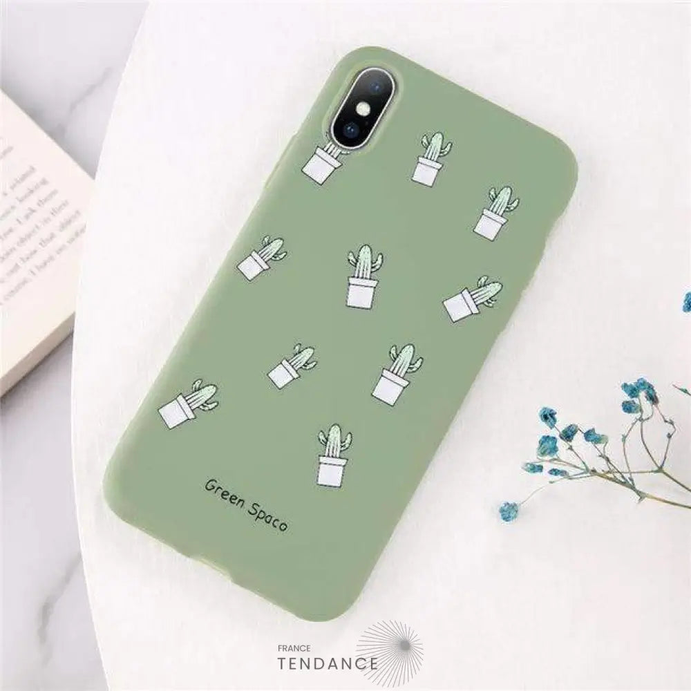 Coque Green Cactus | France-Tendance