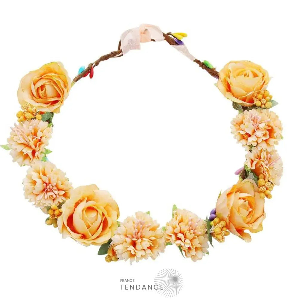 Couronne De Fleurs Cheveux Hippie | France-Tendance