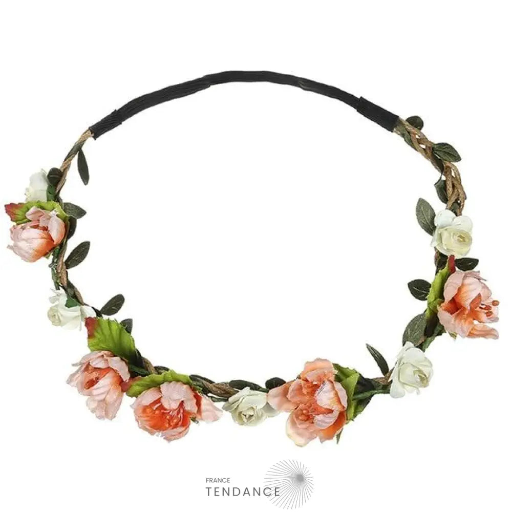Couronne De Fleurs Pêche | France-Tendance