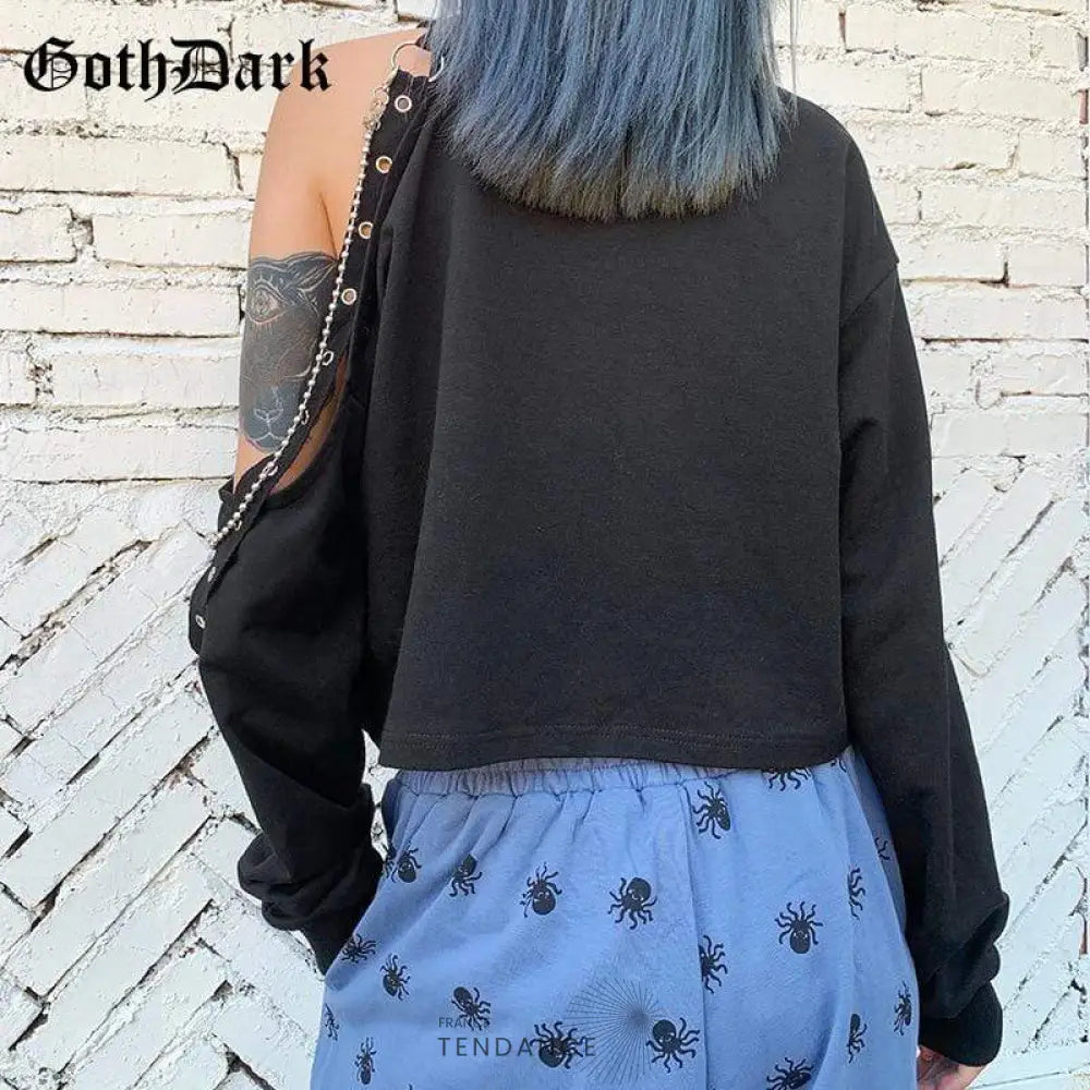 Hoodie Cropped Chains | France-Tendance