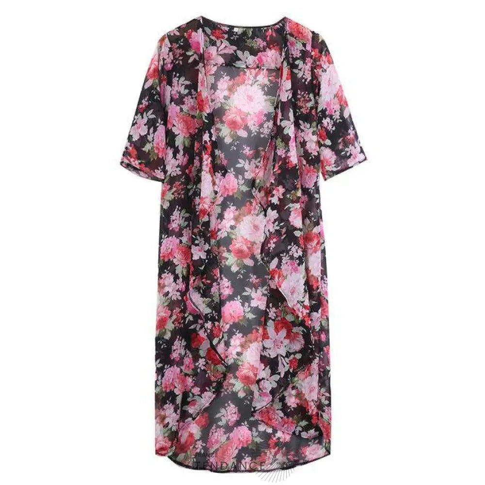 Kimono Boho à Fleurs | France-Tendance