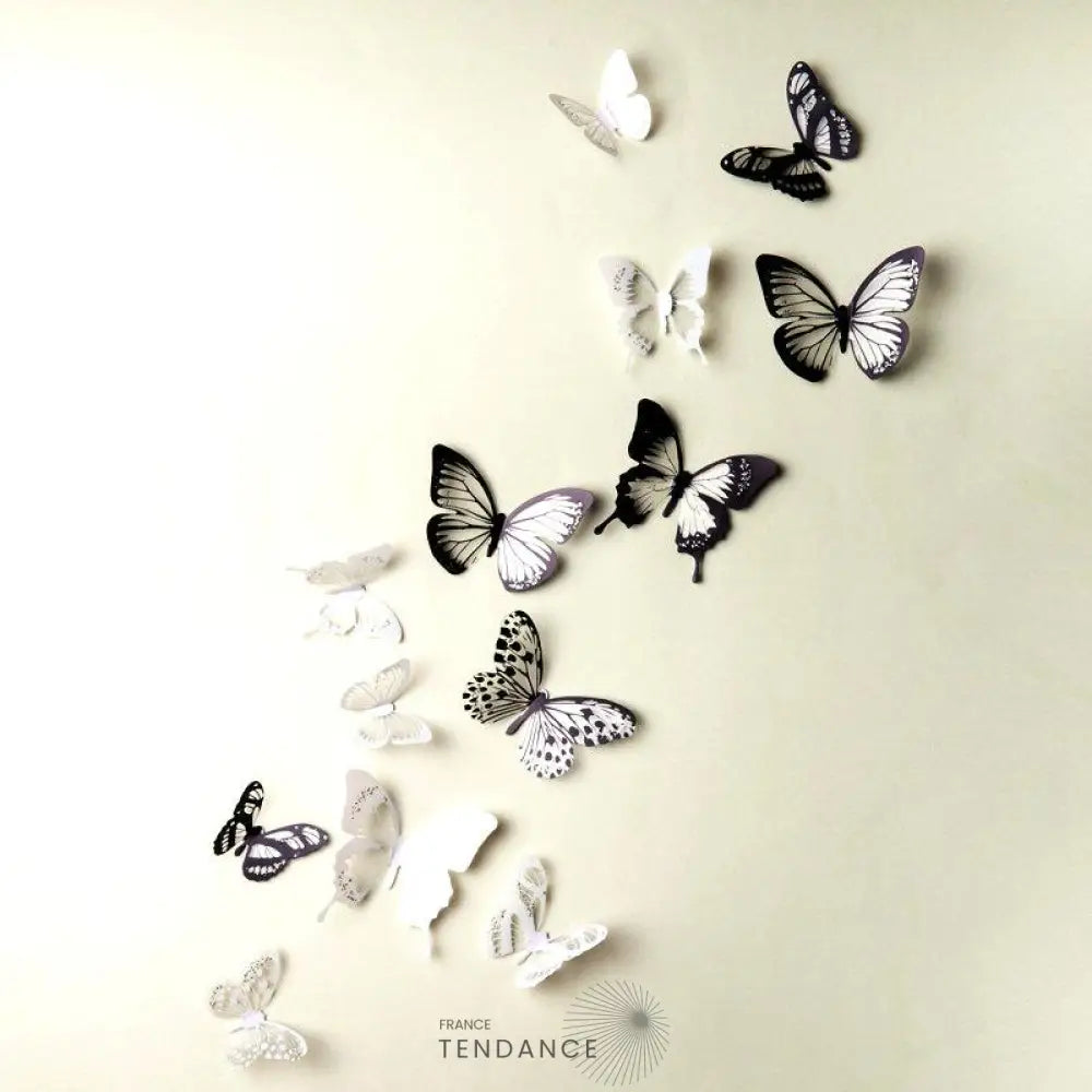 Dix-huit Stickers papillons En 3d | France-Tendance