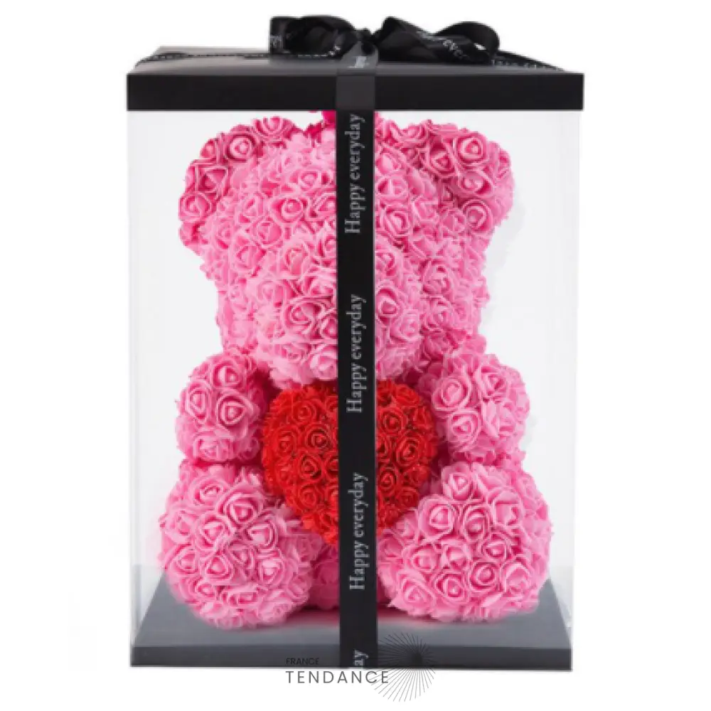 Ourson Géant Xxl En Roses éternelles (55cm) |