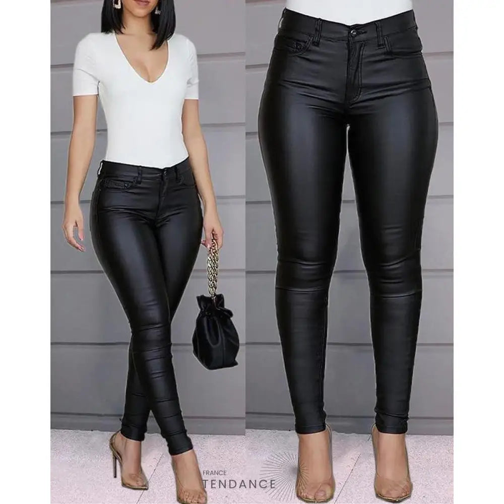 Pantalon Féminin Effet Cuir | France-Tendance