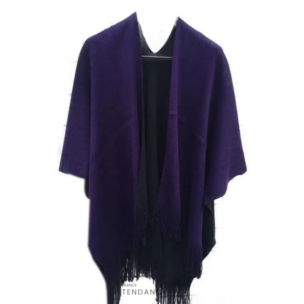 Poncho Asymétrique Réversible | France-Tendance