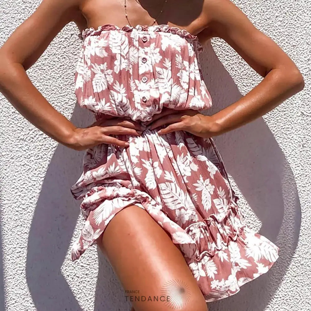 Robe Bustier à Volants | France-Tendance