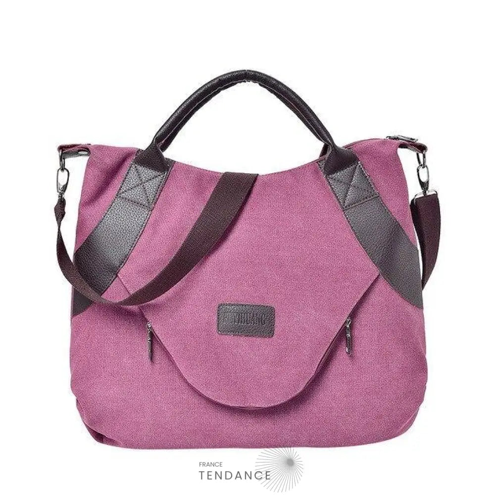 Sac Rétro En Toile Avec Bandoulière | France-Tendance