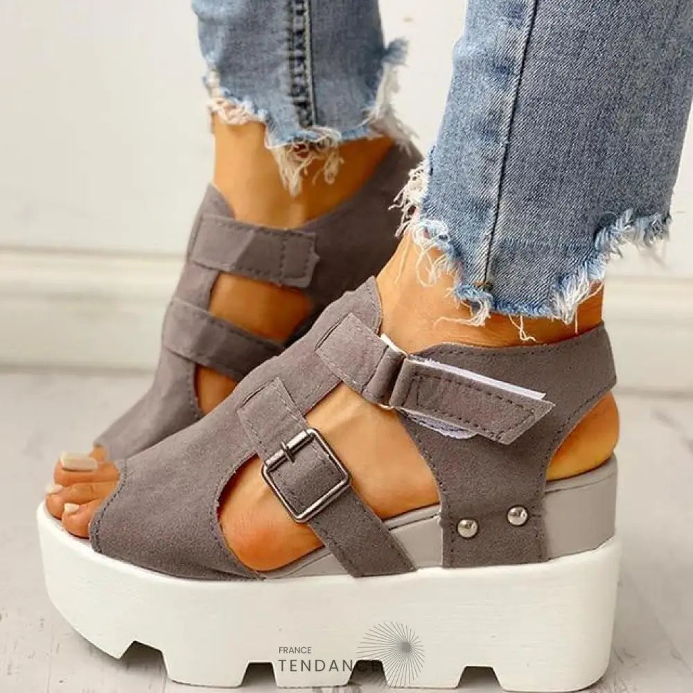 Sandales Unies à Plateformes | France-Tendance