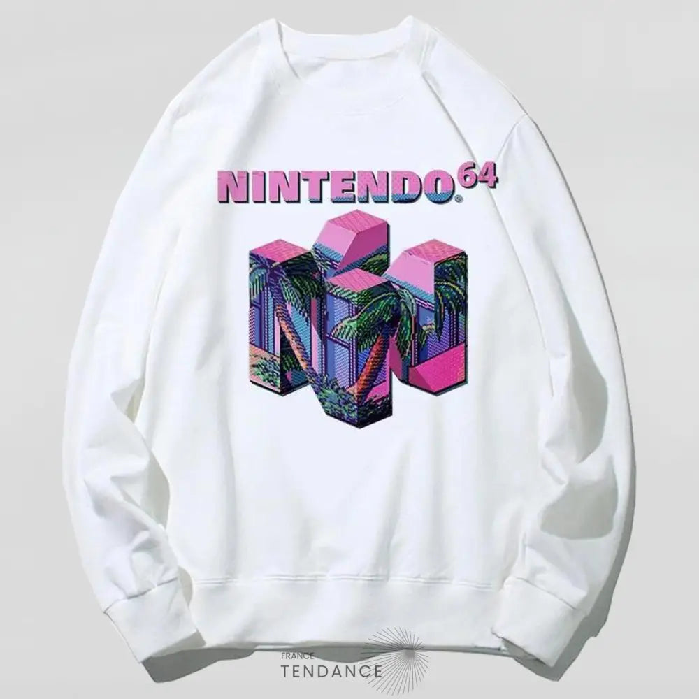 Sweat Nintendo 64 vaporwave | France-Tendance