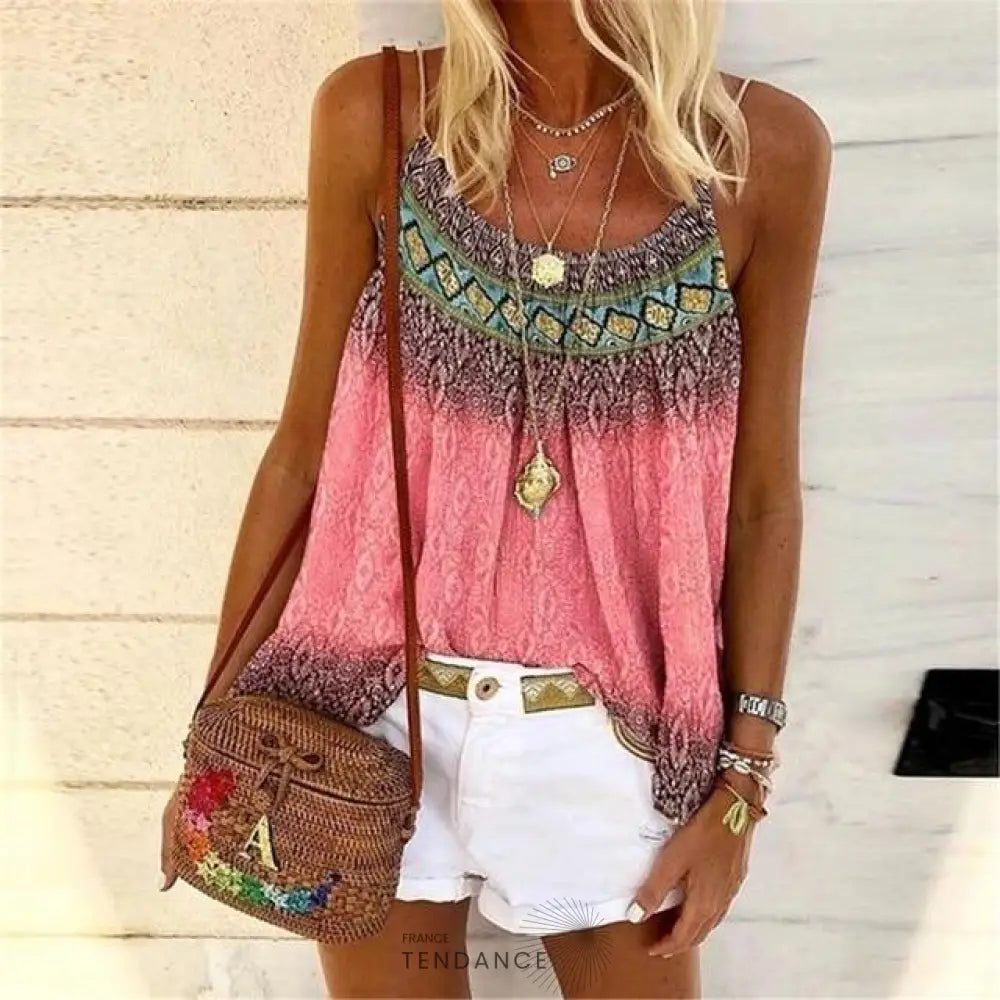 Top Bohémien à Motifs | France-Tendance