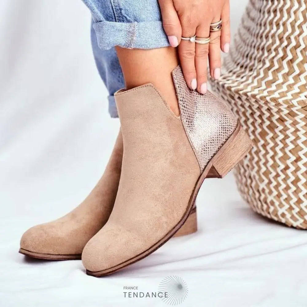 Bottines Rétro Bi-matière | France-Tendance