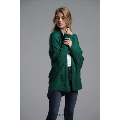 Cardigan Uni à Manches Chauve-souris | France-Tendance