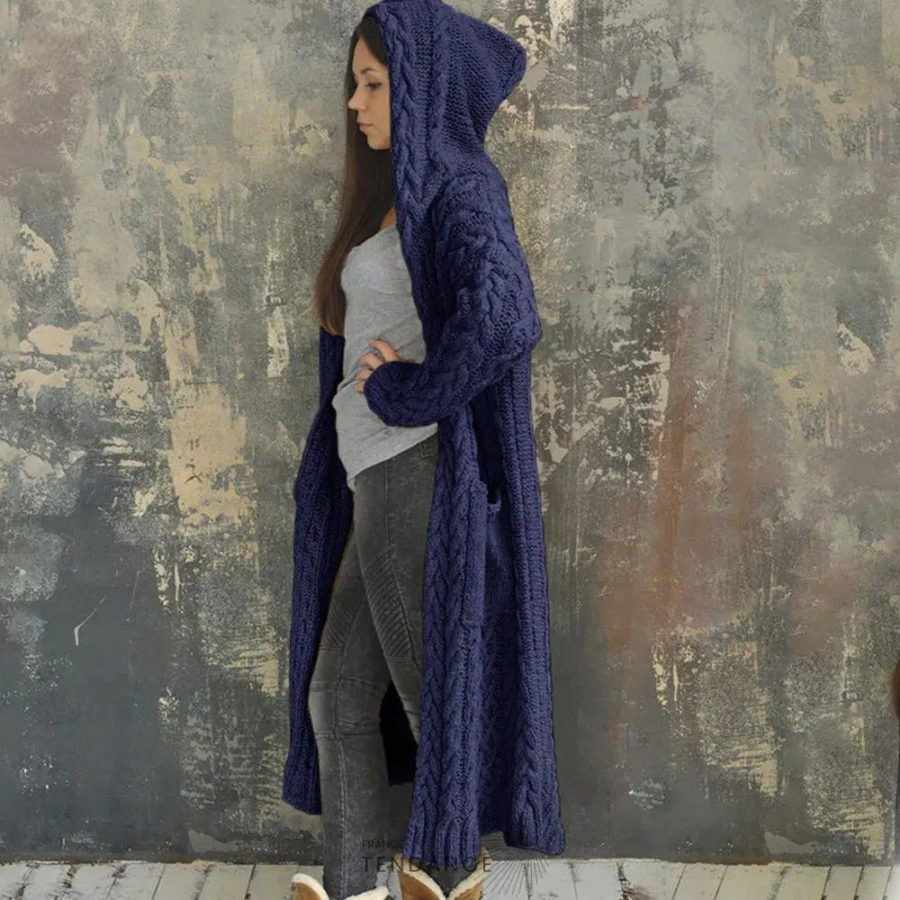 Cardigan Maxi à Capuche | France-Tendance