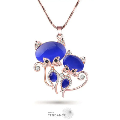 Pendentif émaillé Duo De Chats | France-Tendance