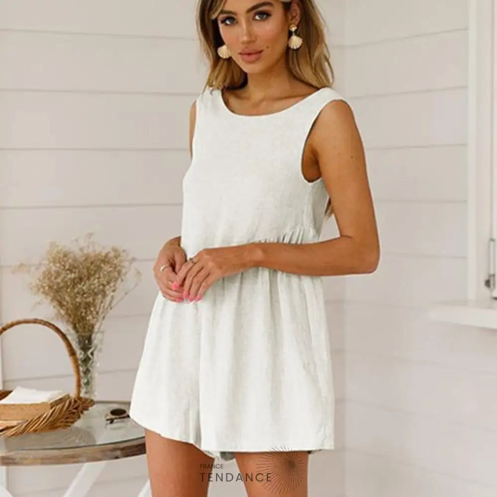 Combishort Casual à Dos-nu | France-Tendance