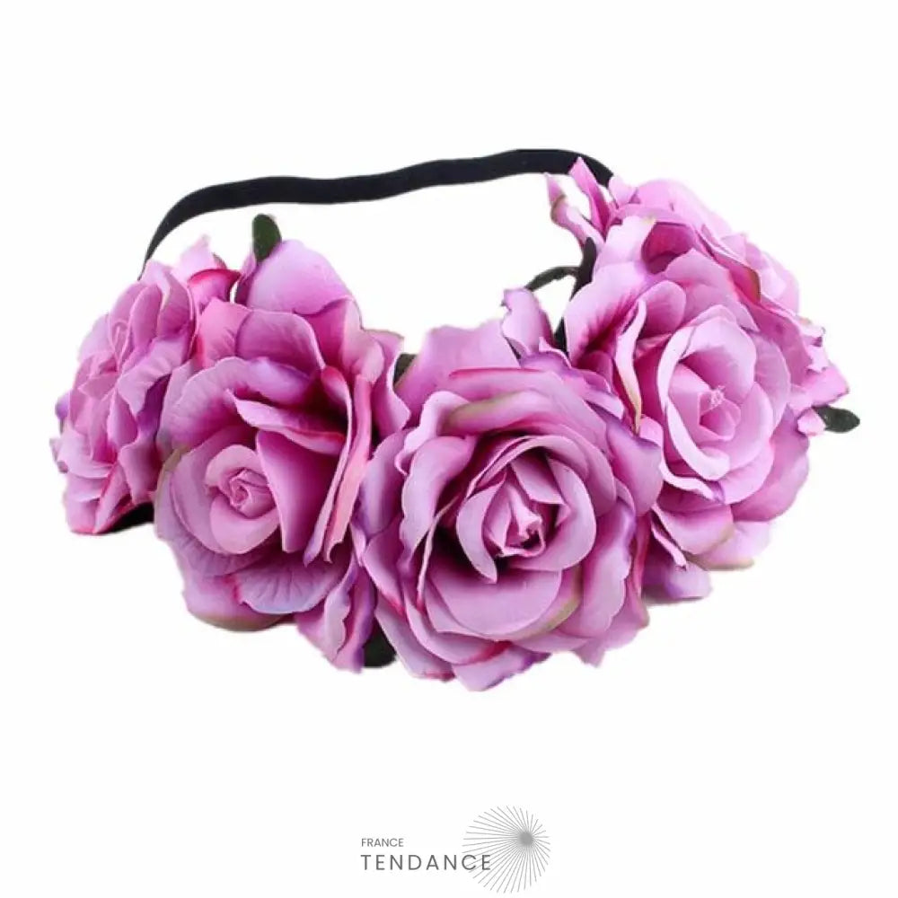 Couronne De Fleurs Mauve | France-Tendance