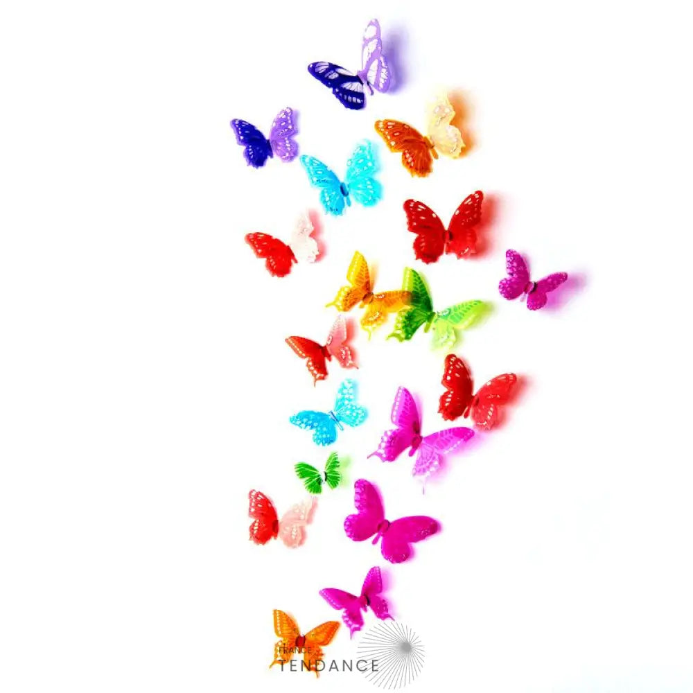 Dix-huit Stickers papillons En 3d | France-Tendance