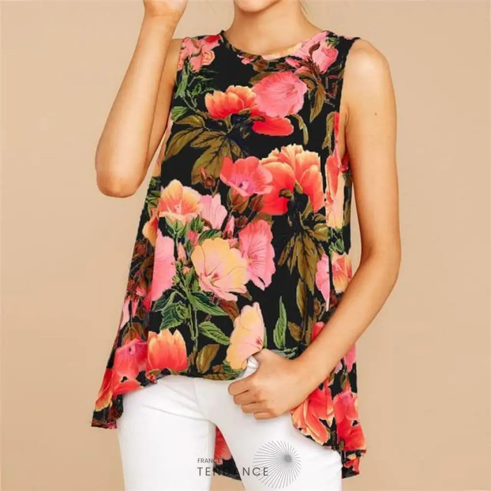 Haut Fleuri épaules Dénudées | France-Tendance