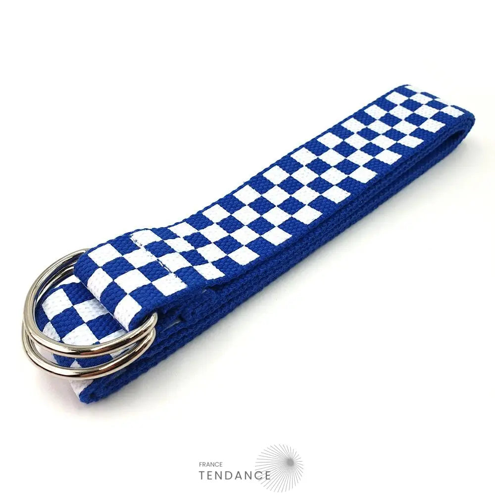 Longue Ceinture Damier Avec Double Boucle Style Coréen |
