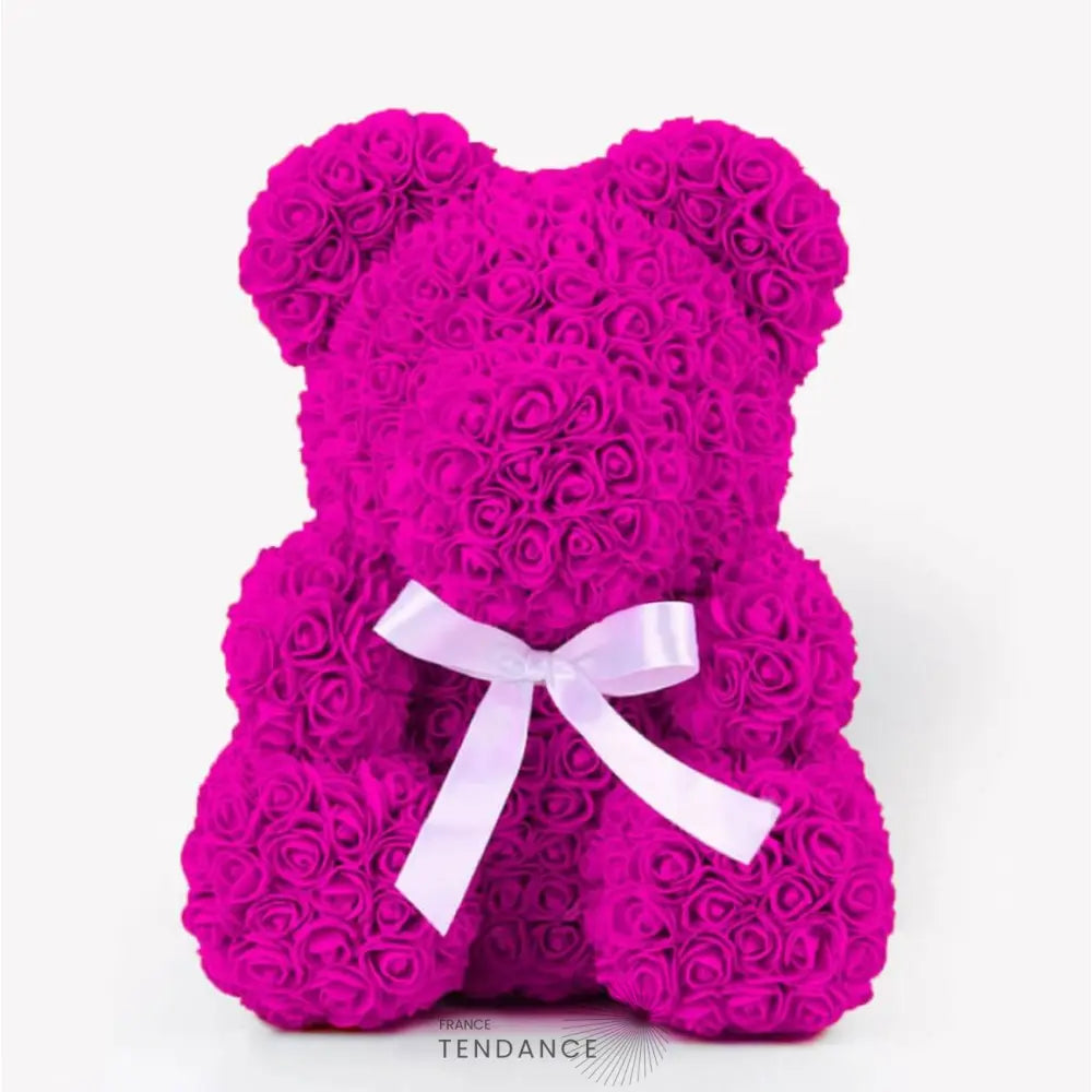 Géant Ours En Roses Fushia (70 Cm) | France-Tendance