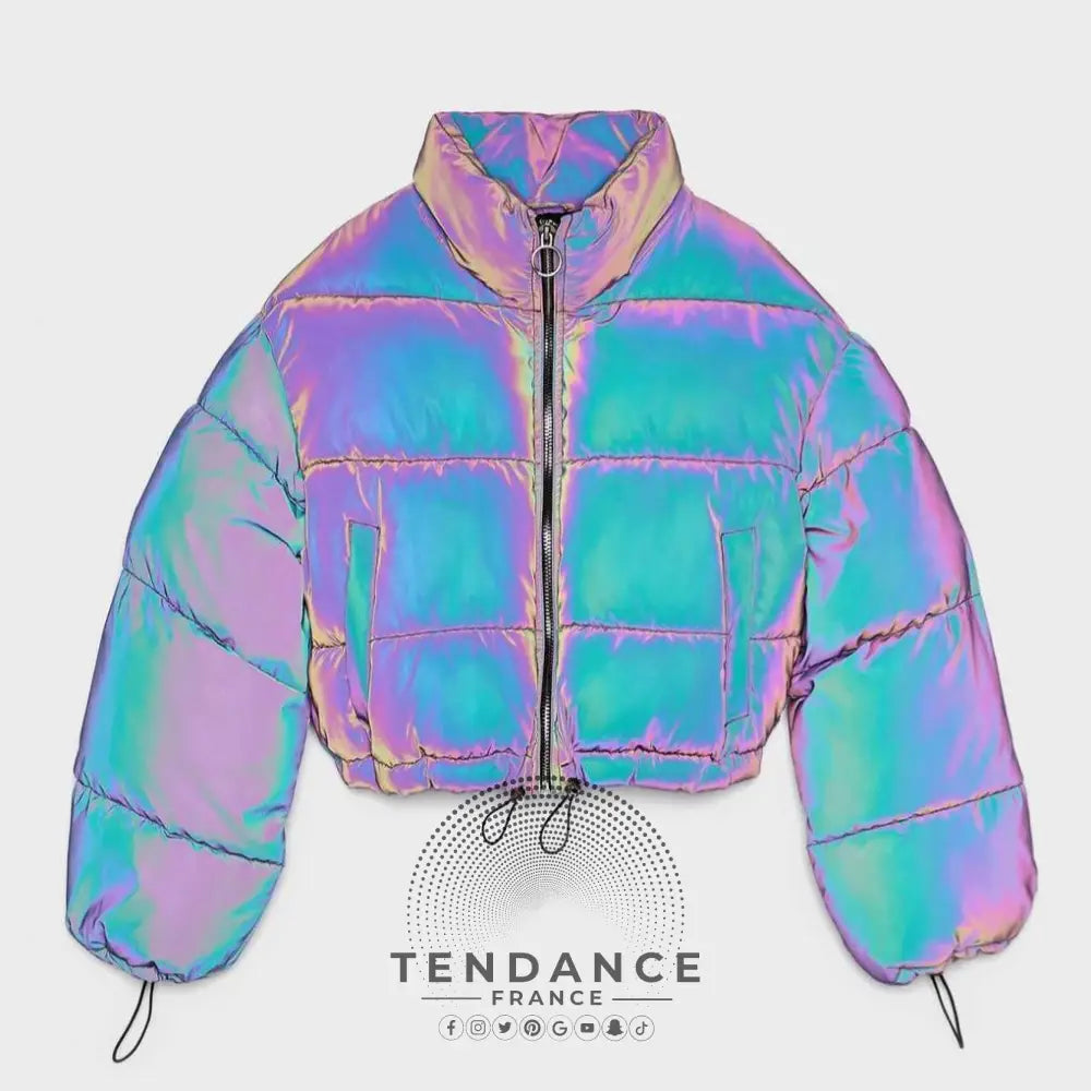 Parka Laser (multicolore Arc-en-ciel) Réfléchissant 3m x