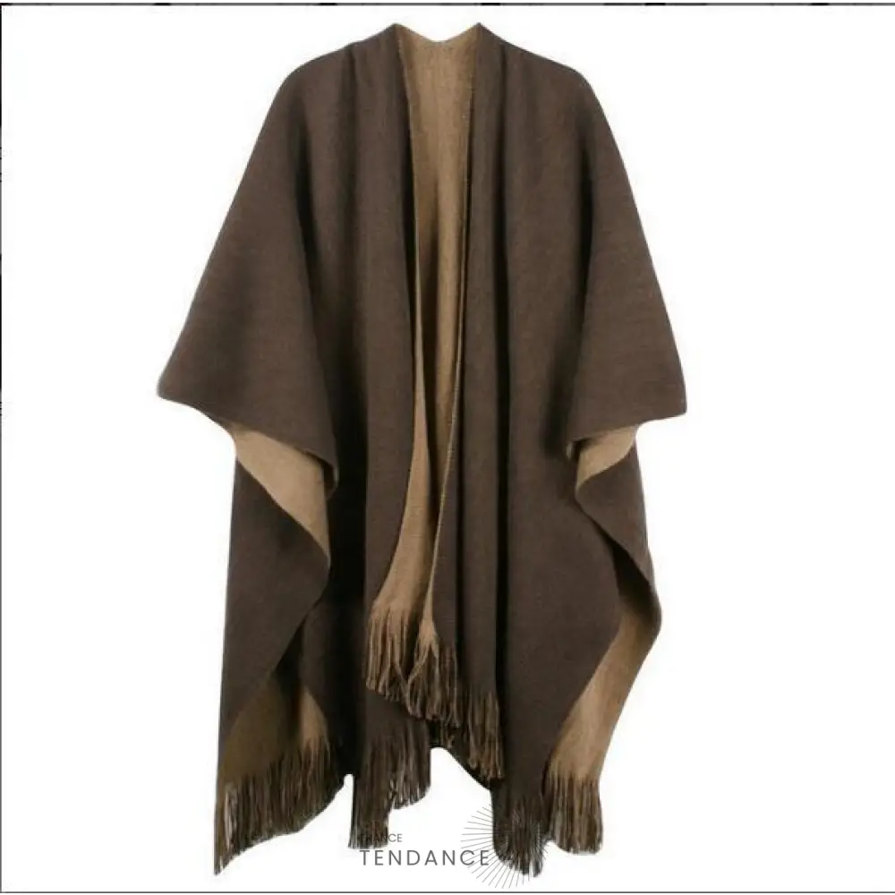 Poncho Asymétrique Réversible | France-Tendance
