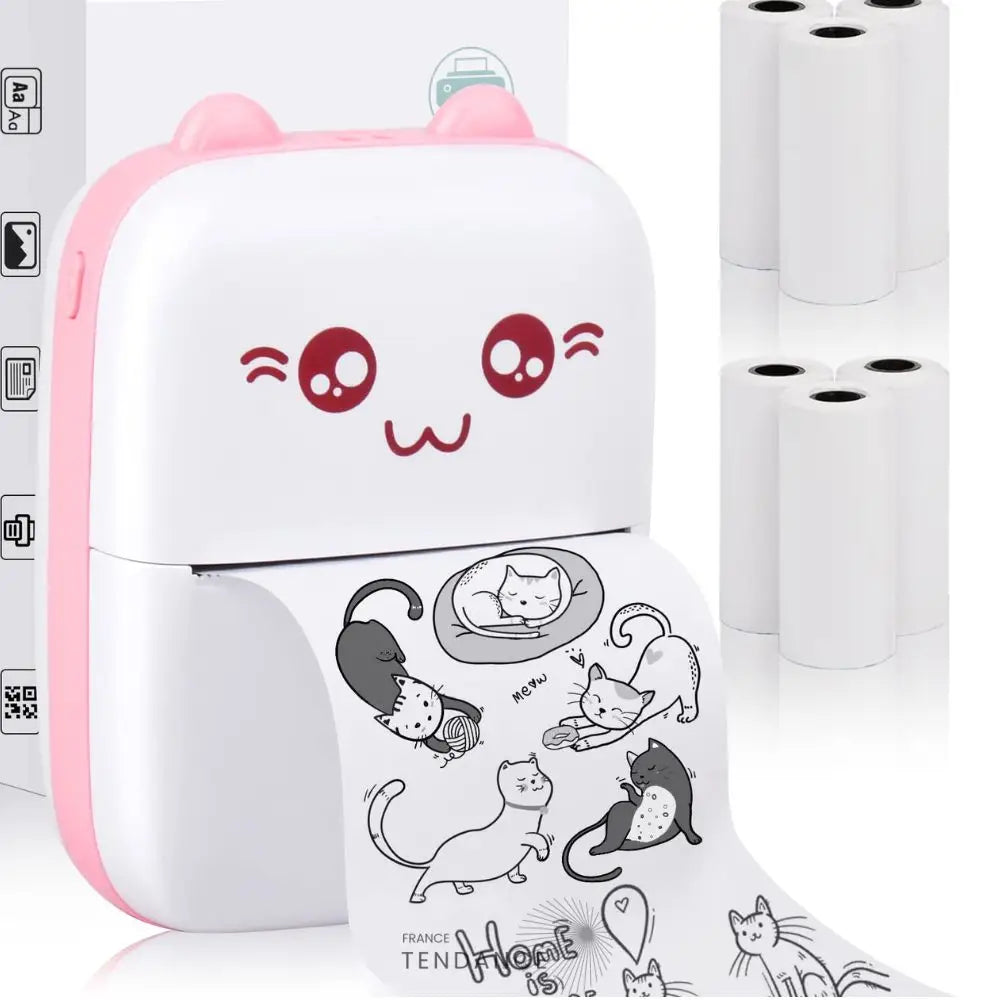 Printkitty | Imprimante À Stickers Photo Trop Mignonne Rose