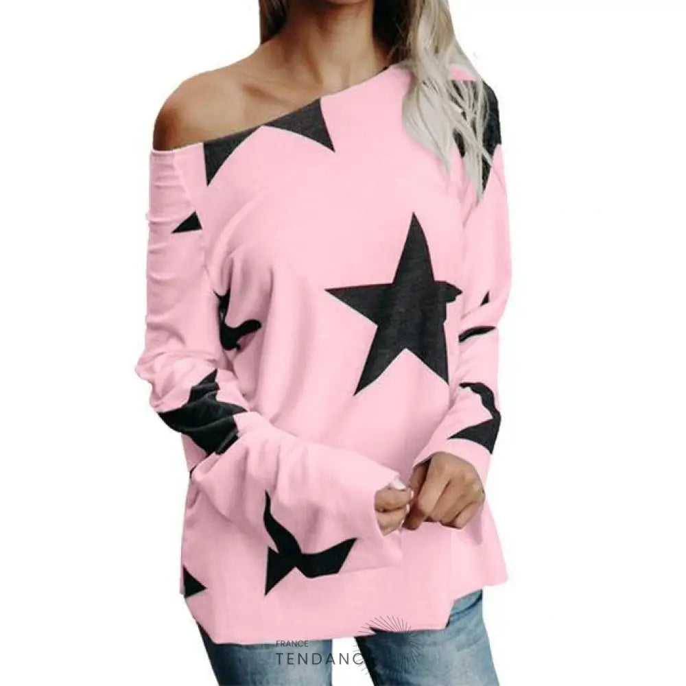 Pull à Longues Manches Imprimé étoiles | France-Tendance