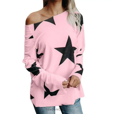 Pull à Longues Manches Imprimé étoiles | France-Tendance