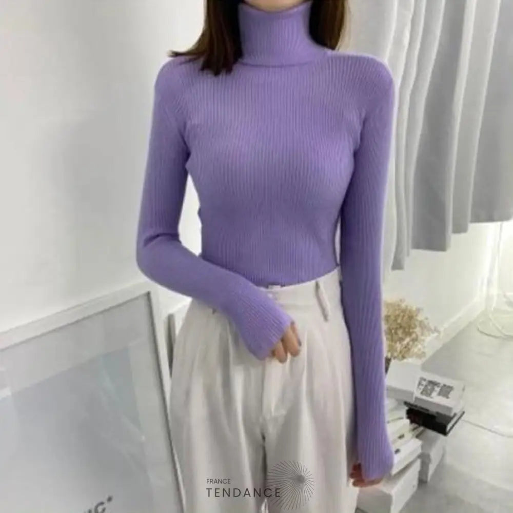 Pull Tricoté à Col Roulé | France-Tendance