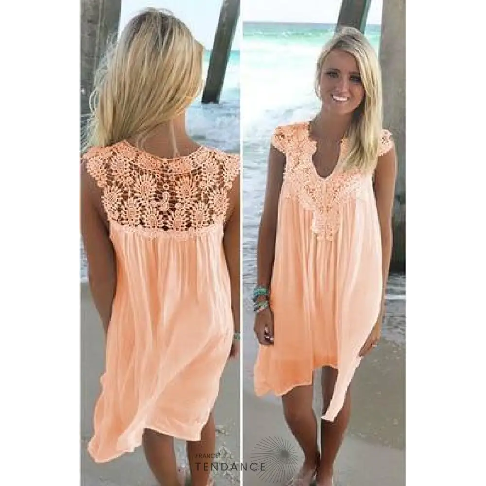 Robe - Détails En Crochet | France-Tendance