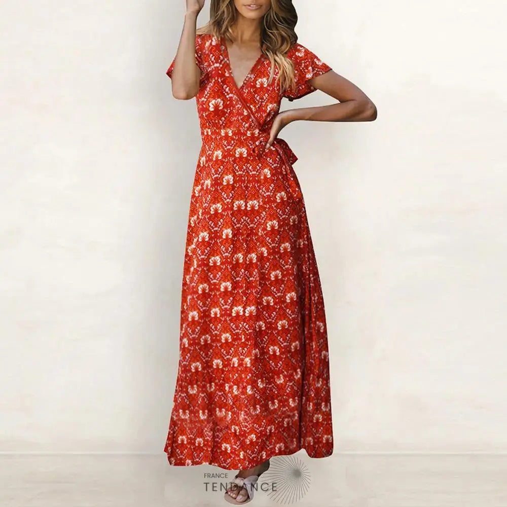 Robe Longue Bohème Nouée | France-Tendance