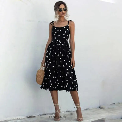 Robe Midi à Pois | France-Tendance