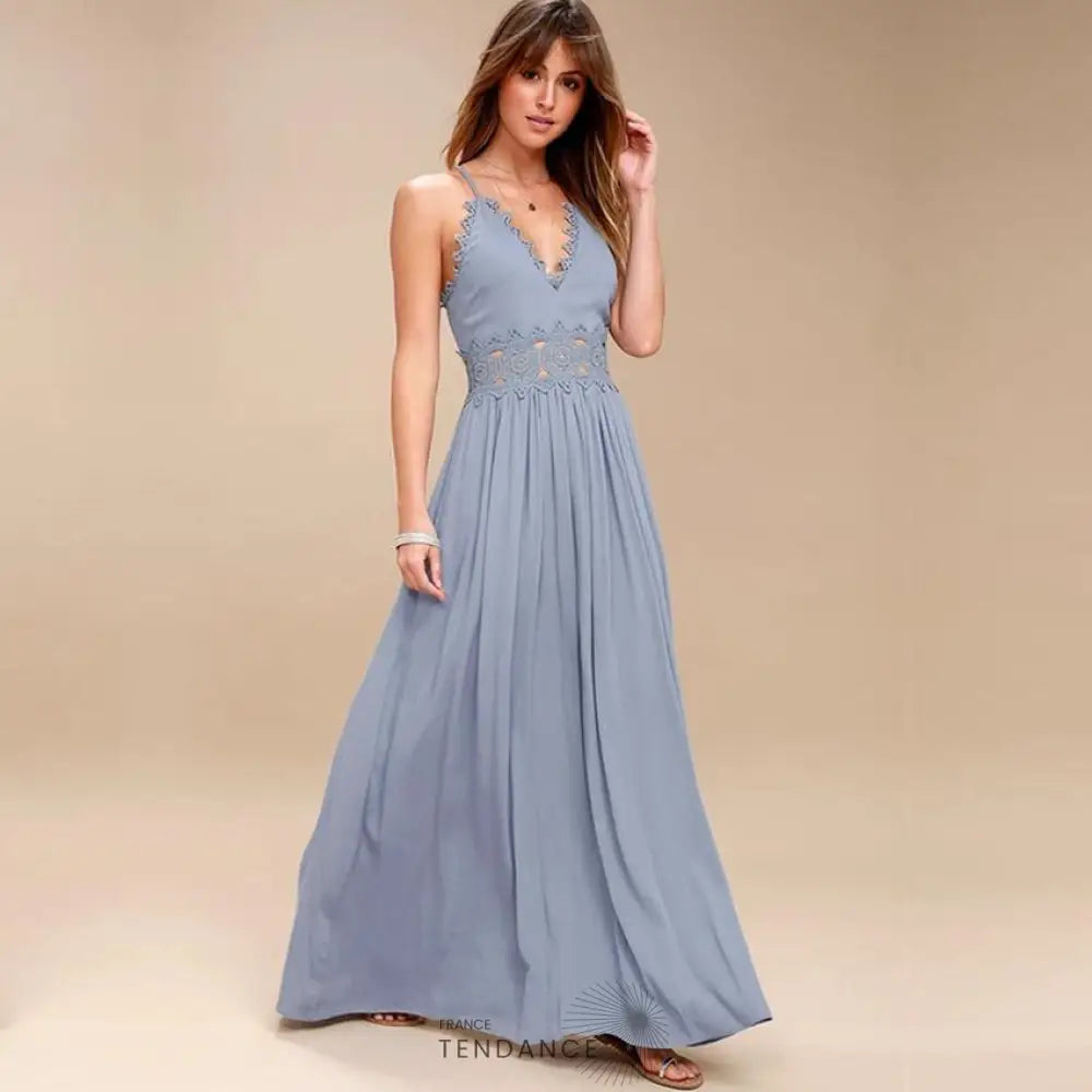 Robe Unique Détails Dentelle | France-Tendance