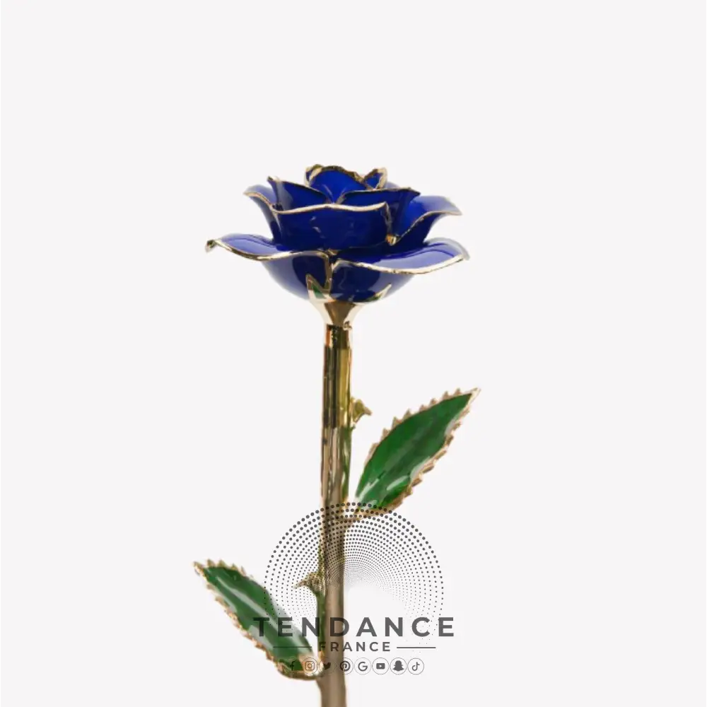 Rose éternelle En Or Bleue | France-Tendance