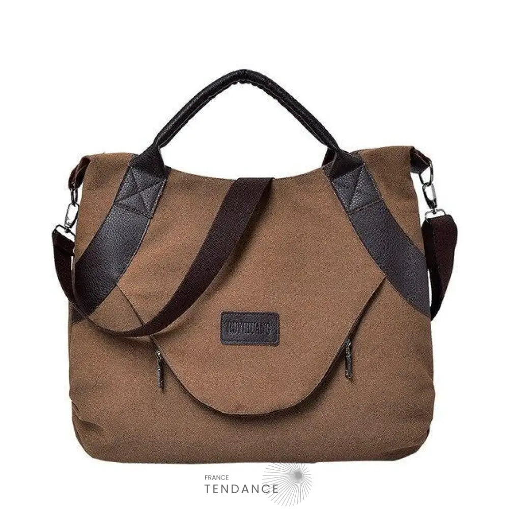 Sac Rétro En Toile Avec Bandoulière | France-Tendance