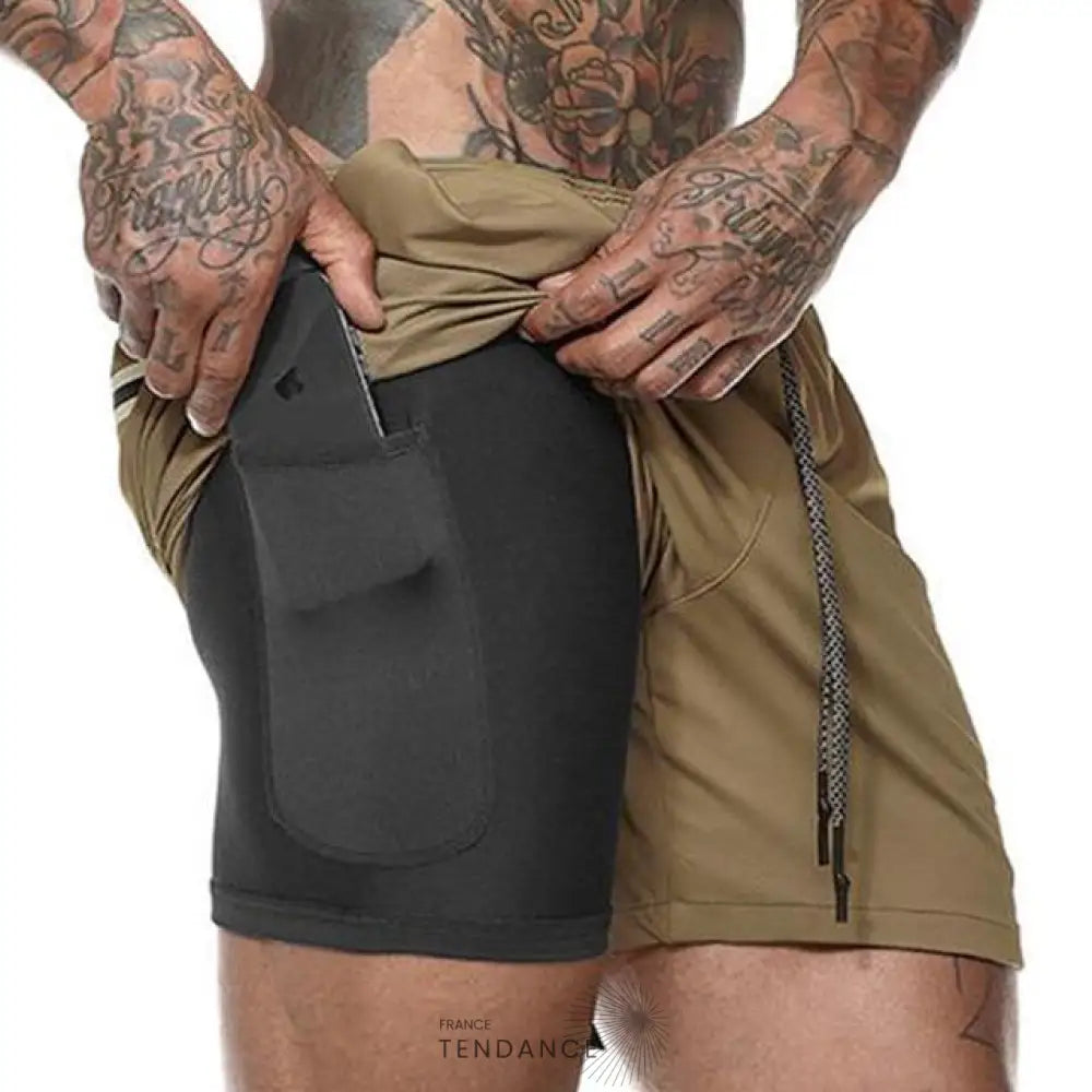 Short De Sport 2 En 1 | France-Tendance
