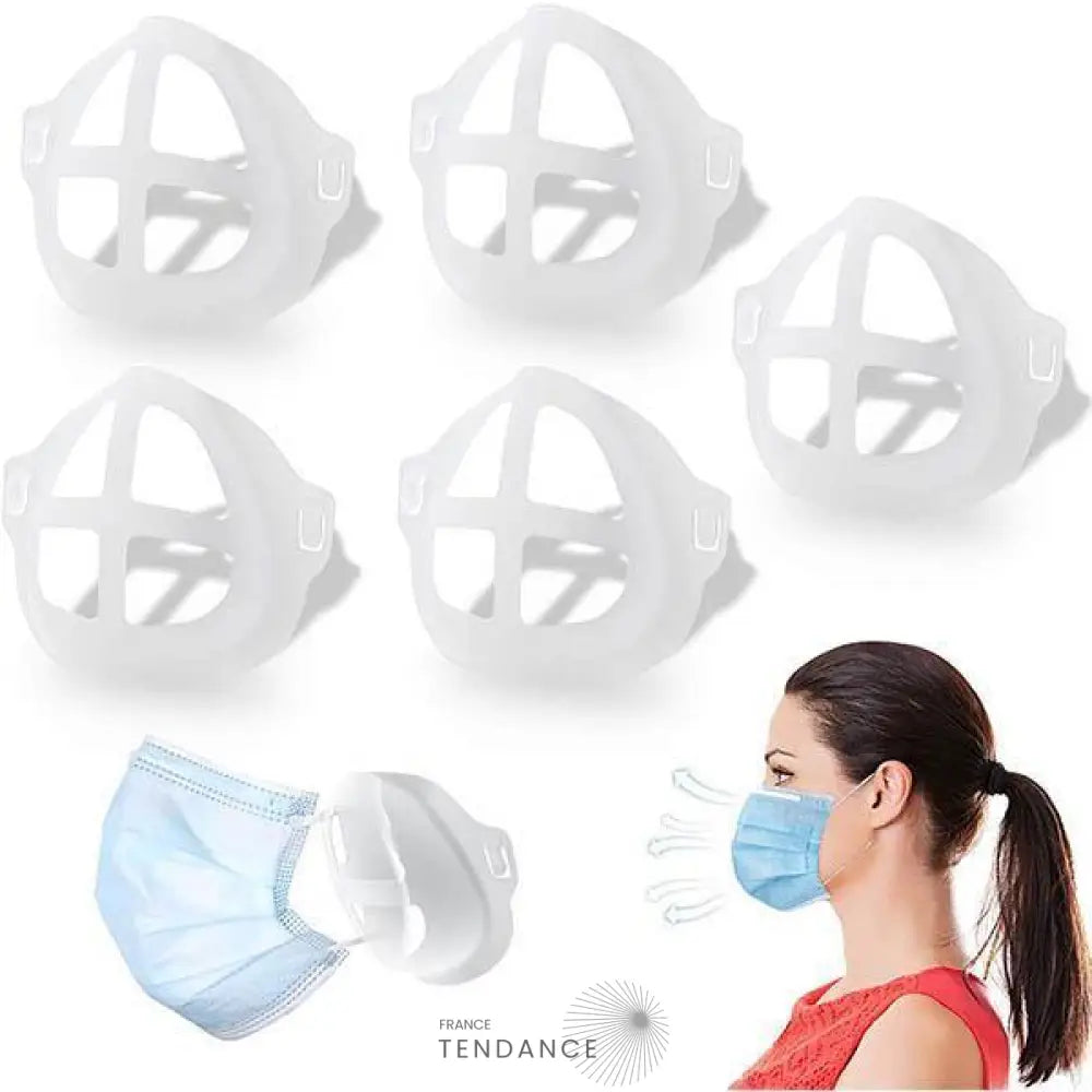 Support 3d En Silicone Pour Masque De Protection (Lot 10pcs)