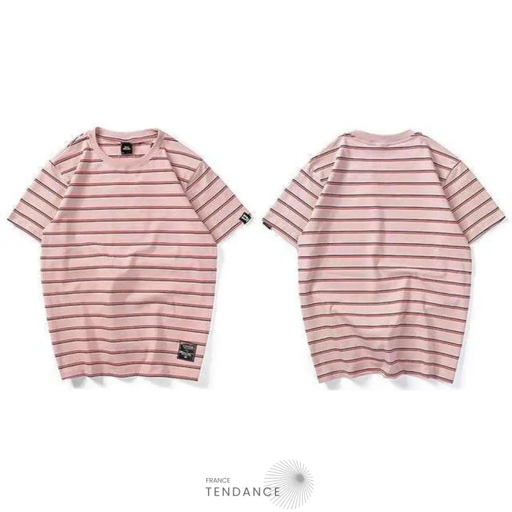 T-shirt Imprimé Stripe | France-Tendance