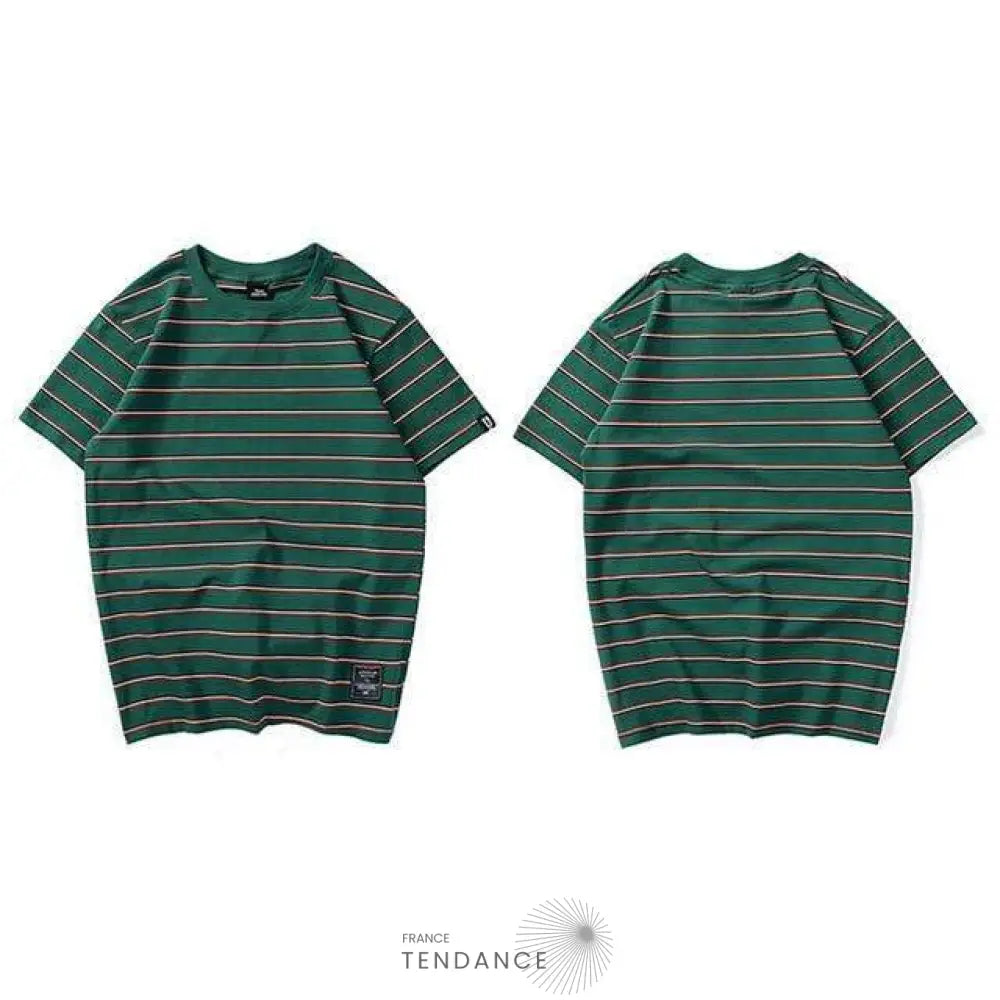 T-shirt Imprimé Stripe | France-Tendance