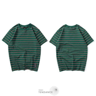 T-shirt Imprimé Stripe | France-Tendance