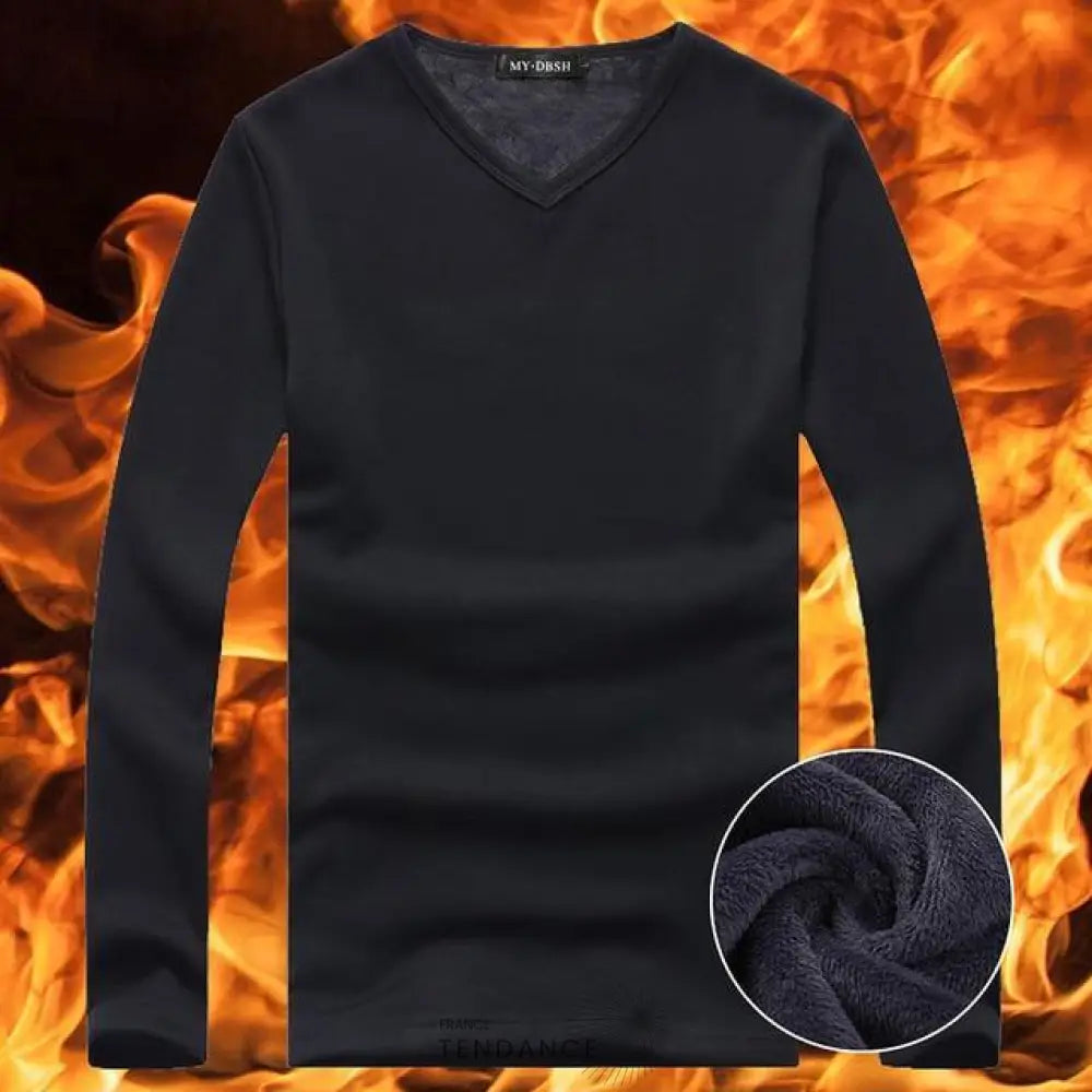 T-shirt Velouté à Manches Longues | France-Tendance
