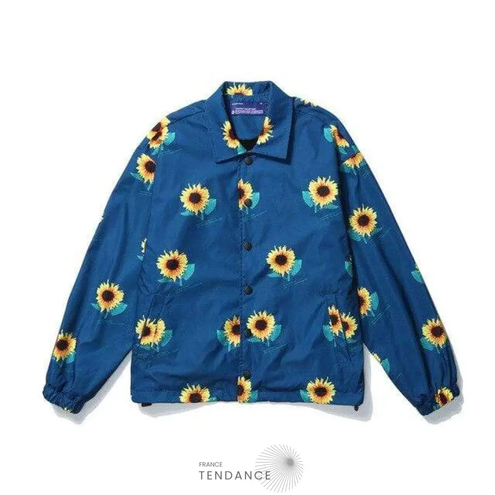 Veste Blue Flowerz | France-Tendance