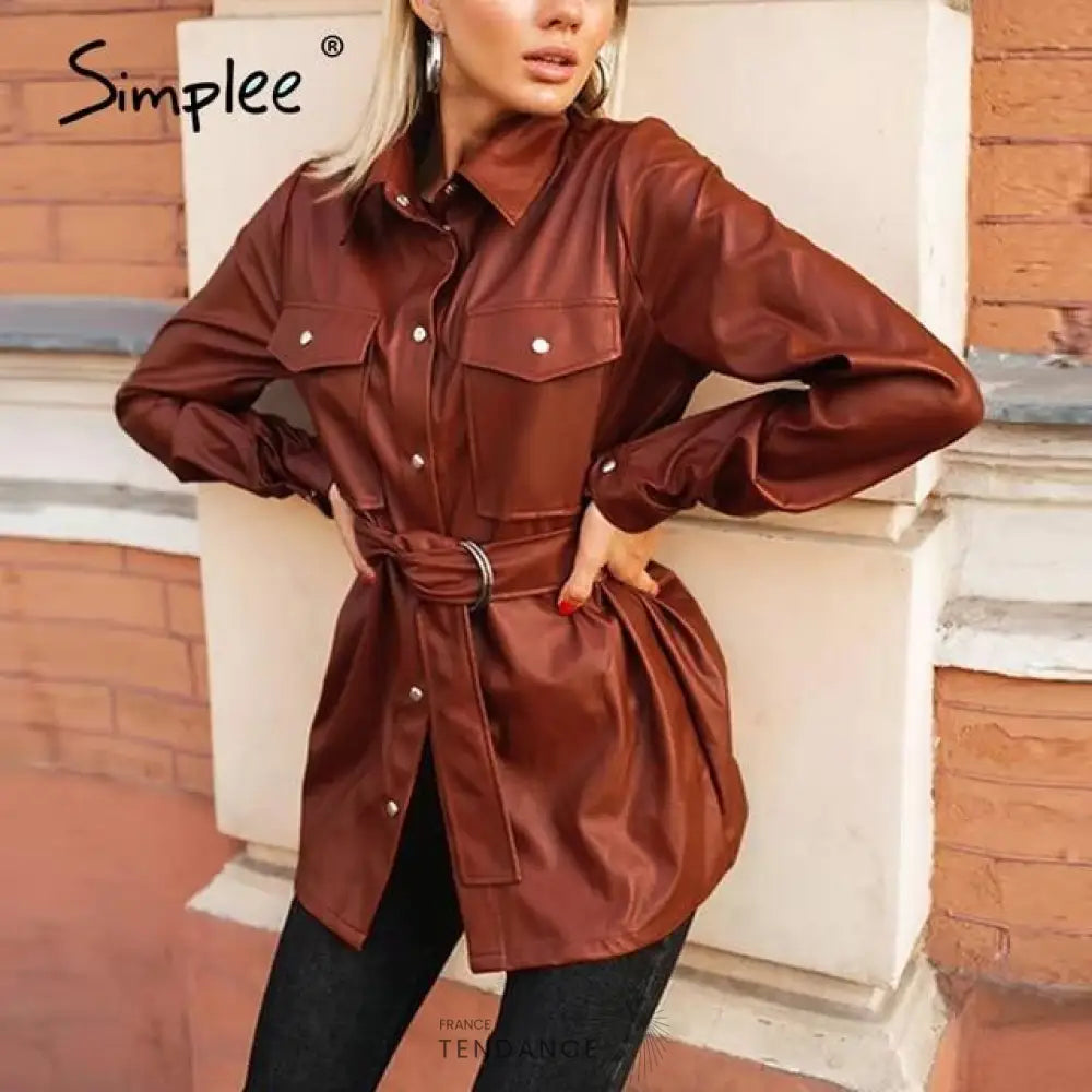 Veste Leather Casual | France-Tendance